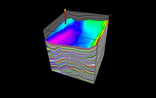 PaleoScan™ 3D Relative Geological Time Model